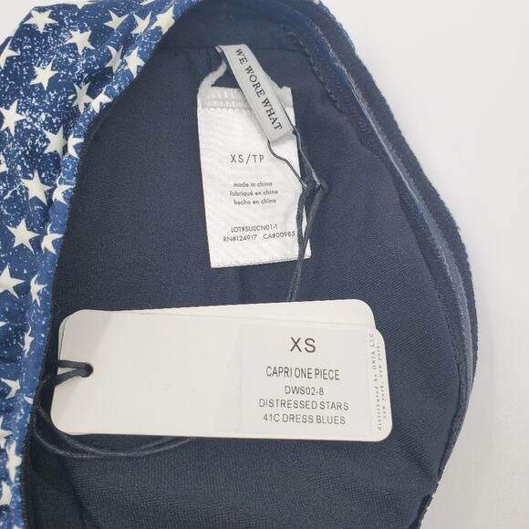 NWT We Wore What Capri distressed stars 1 piece - Picture 4 of 8